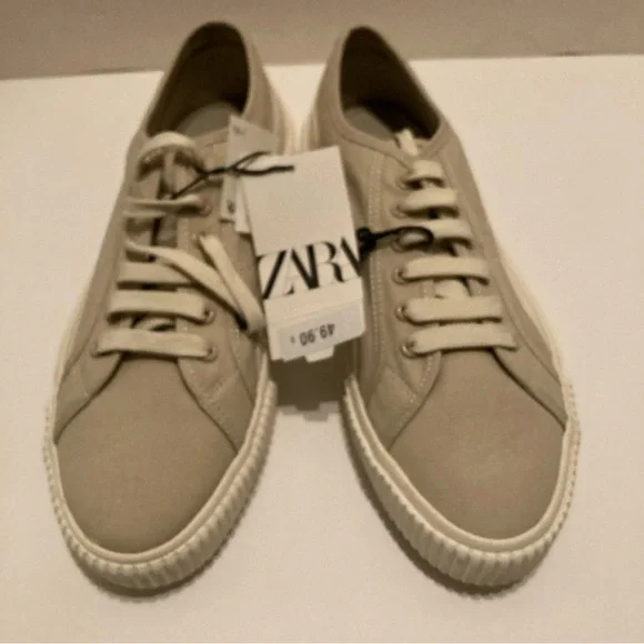 Zara Women’s Platform Athletic Tennis Shoes‎ Sneakers Size 9 - Picture 5 of 10